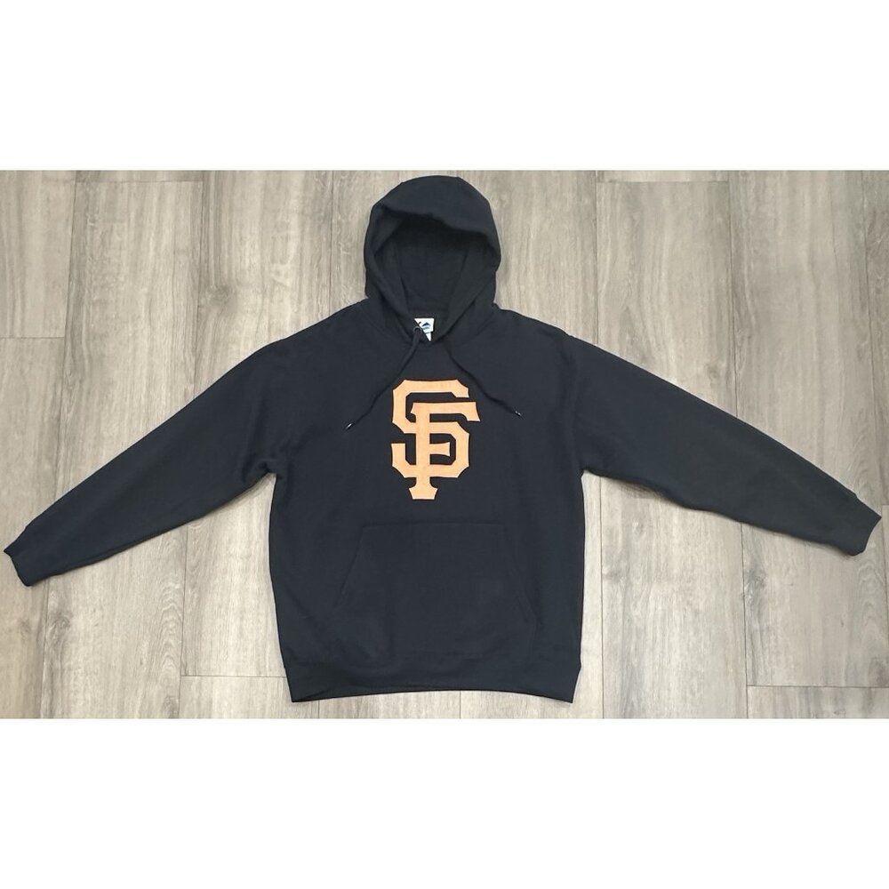 Majestic San Francisco Giants Hoodie Men’s M Black Orange Embroidered SF Logo